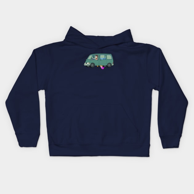 Also Kevin in the Minivan Kids Hoodie by RobotGhost